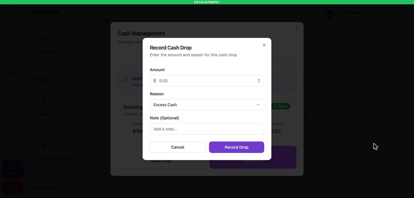Hộp Record Cash Drop