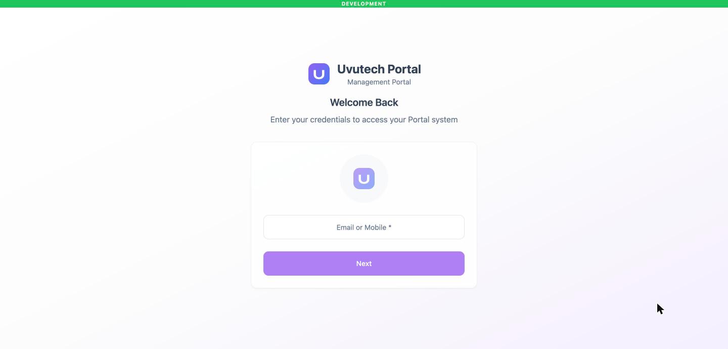 Màn hình đăng nhập Portal