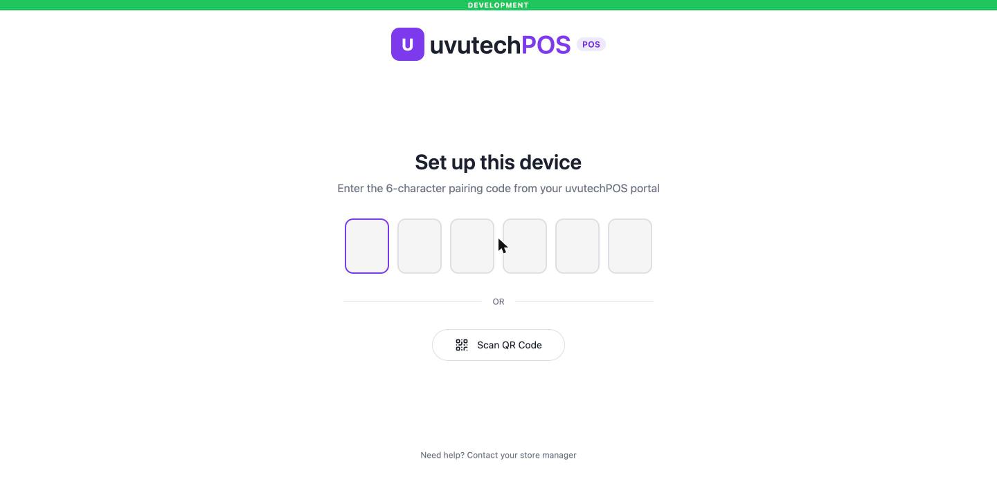 Ô nhập mã 6 ký tự trên POS