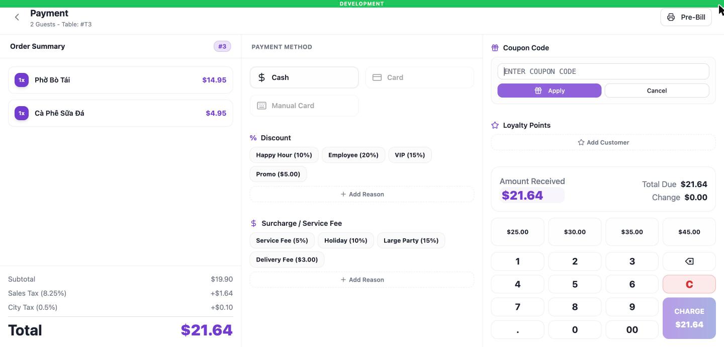 Ô Coupon Code trên POS